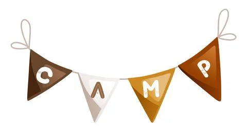 Illustration of the CAMP inscription on triangular elements. Stock Illustration