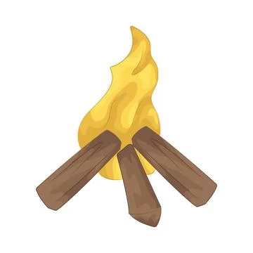 Illustration of campfire Illustrazione stock