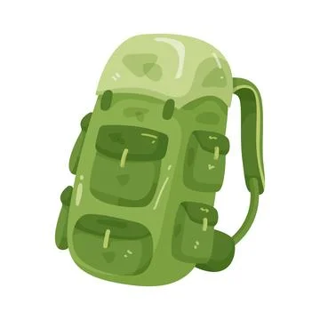 Illustration of camping backpack Stock Illustration
