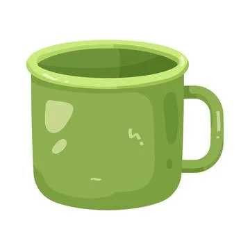 Illustration of camping mug Stock Illustration