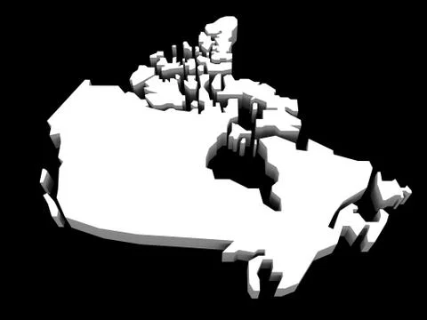 A illustration of the canadian map Stock Illustration