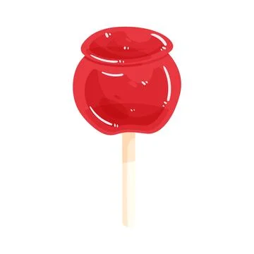 Illustration of candy apple Illustrazione stock