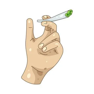 Illustration of cannabis joint Stock Illustration