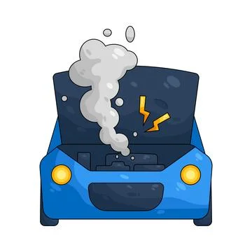 Illustration of Car Crash Stock Illustration