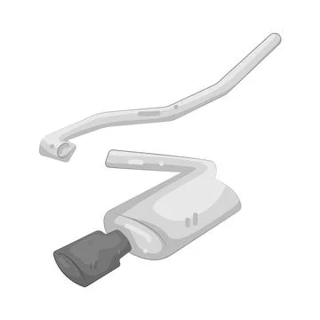 Illustration of  car exhaust system Stock Illustration