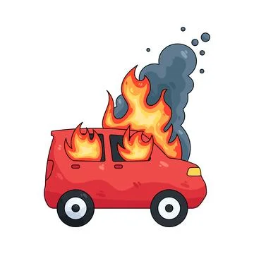 Illustration of car explosion Stockillustratie