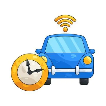Illustration of car timer Stock Illustration