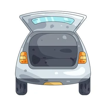 Illustration of car trunk Stock Illustration