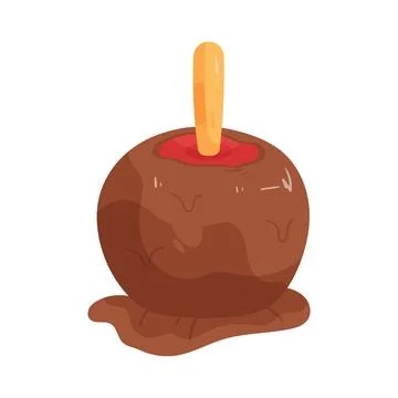 Illustration of caramel apple Stock Illustration