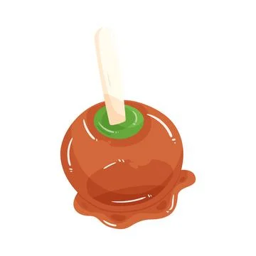 Illustration of caramel apple Stock Illustration