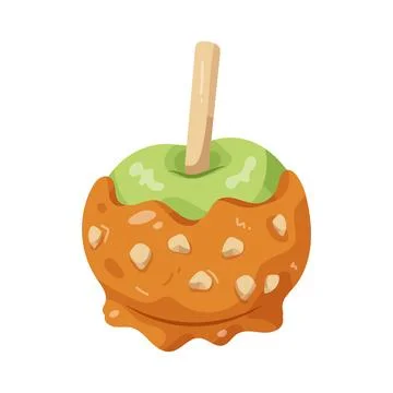 Illustration of caramel apple Stock Illustration