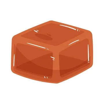 Illustration of caramel candy cube Stock-Illustration