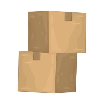 Illustration of Cardboard Box Illustrazione stock