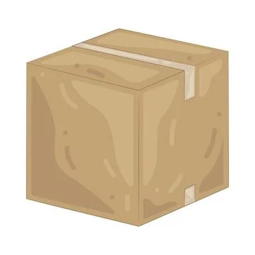 Illustration of cardboard box 스톡 일러스트