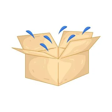 Illustration of cardboard box 스톡 일러스트