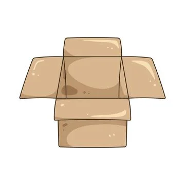 Illustration of cardboard box Stock Illustration