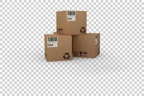 Illustration of cardboard boxes Stock Illustration