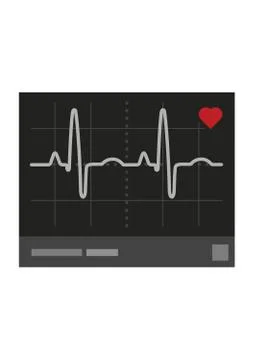 Illustration of a cardiogram in flat style Stock Illustration