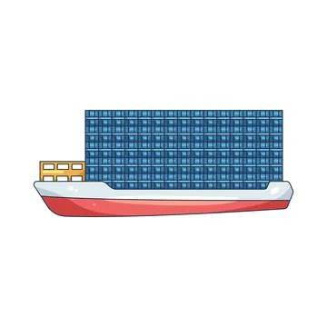 Illustration of cargo ship イラスト素材