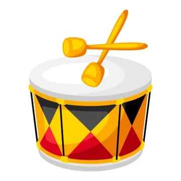 Illustration of carnival drum. Illustrazione stock