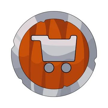 Illustration of cart button Stock Illustration