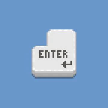 Illustration of cartoon enter button from computer keyboard Illustrazione stock