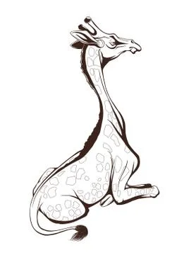Illustration of cartoon giraffe Stock Illustration