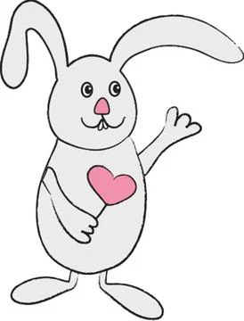 Illustration of cartoon rabbit vector Stock Illustration