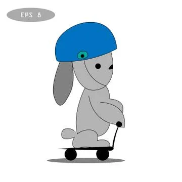 Illustration of cartoon rabbit vector Stock Illustration