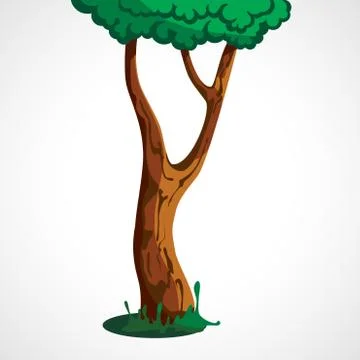 Illustration of the cartoon tree Stock Illustration