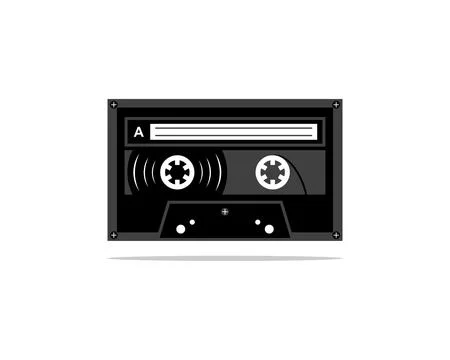 Illustration of a cassette tape isolated on white background Stock Illustration