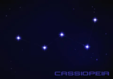 Illustration of cassiopeia constellation Stock Illustration