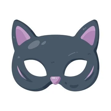 Illustration of cat mask Ilustración de archivo