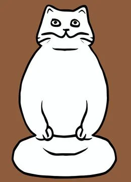 Illustration of cat practicing yoga Stock Illustration