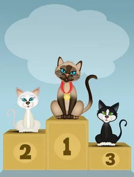 Illustration of the cat show Stock Illustration