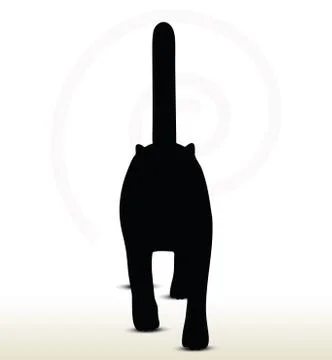 Illustration of cat silhouette Illustrazione stock