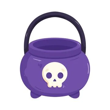 Illustration of cauldron candy bag Illustrazione stock