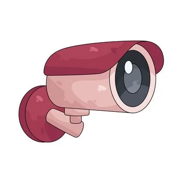Illustration of CCTV camera 스톡 일러스트