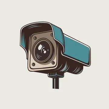 Illustration CCTV camera. Security camera Stock Illustration