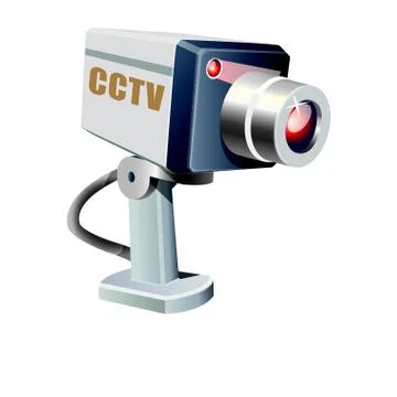 Illustration of CCTV, with white background vector-eps Stock Illustration