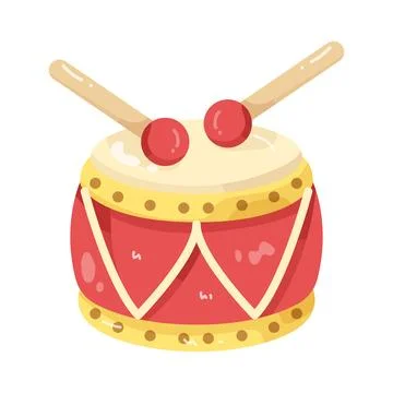 Illustration of celebration drum Illustrazione stock