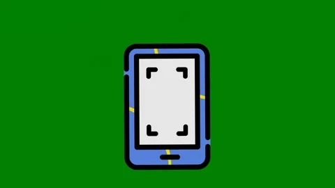 An illustration cell phone bluegreen background green screen animated chromakey 库存影片 314067448
