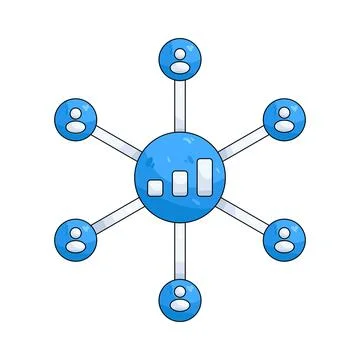 Illustration of cellular network Stock Illustration