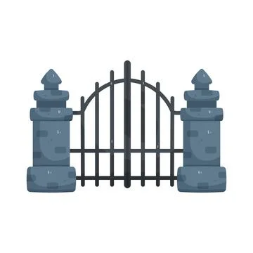 Illustration of cemetery gate Stock-Illustration