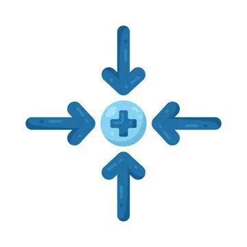Illustration of Center Illustrazione stock
