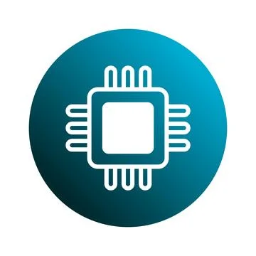 Illustration of a central processing unit representing computer technology .. Stock Illustration