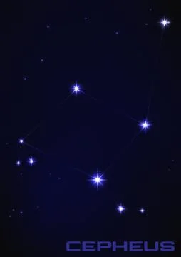 Illustration of cepheus constellation Stock Illustration