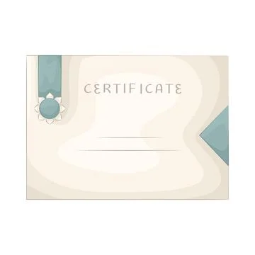 Illustration of certificate Stock Illustration