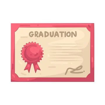 Illustration of certificate Stock Illustration