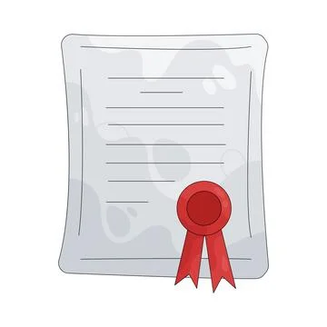 Illustration of certificate Stock Illustration